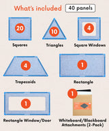 color:Blue | What's included — 40 giant magnetic tiles in the Family Bundle