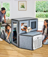 color:Charcoal | Family playing inside a Charcoal Family Bundle built as a truck