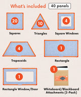 color:Orange | What's included — 40 giant magnetic tiles in the Family Bundle