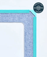 color:Turquoise | Family Bundle in Turquoise, close-up of the giant magnetic tile corner