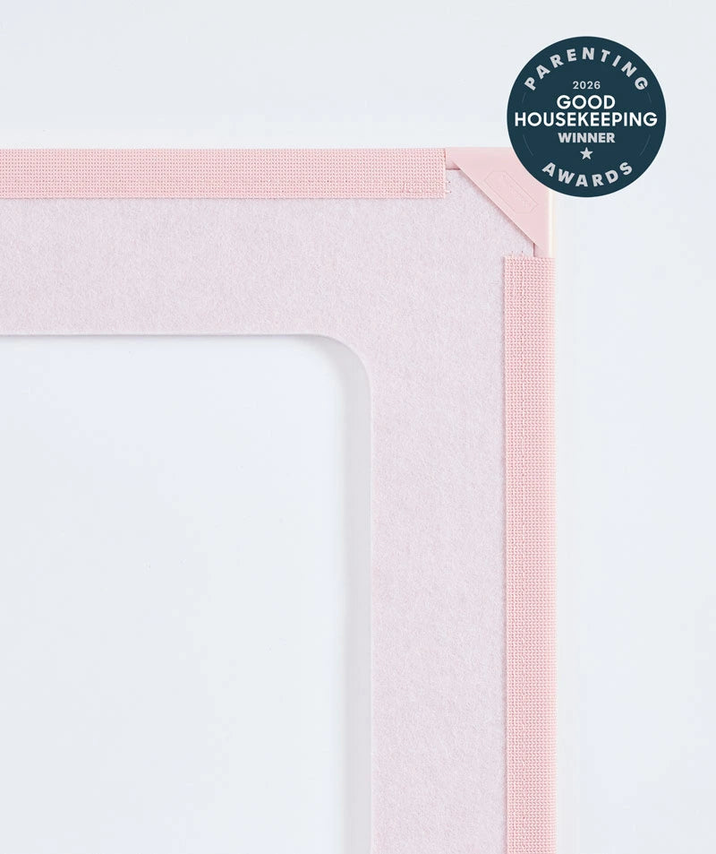 color:Marshmallow | Playdate Bundle in Marshmallow, close-up of the giant magnetic tile corner