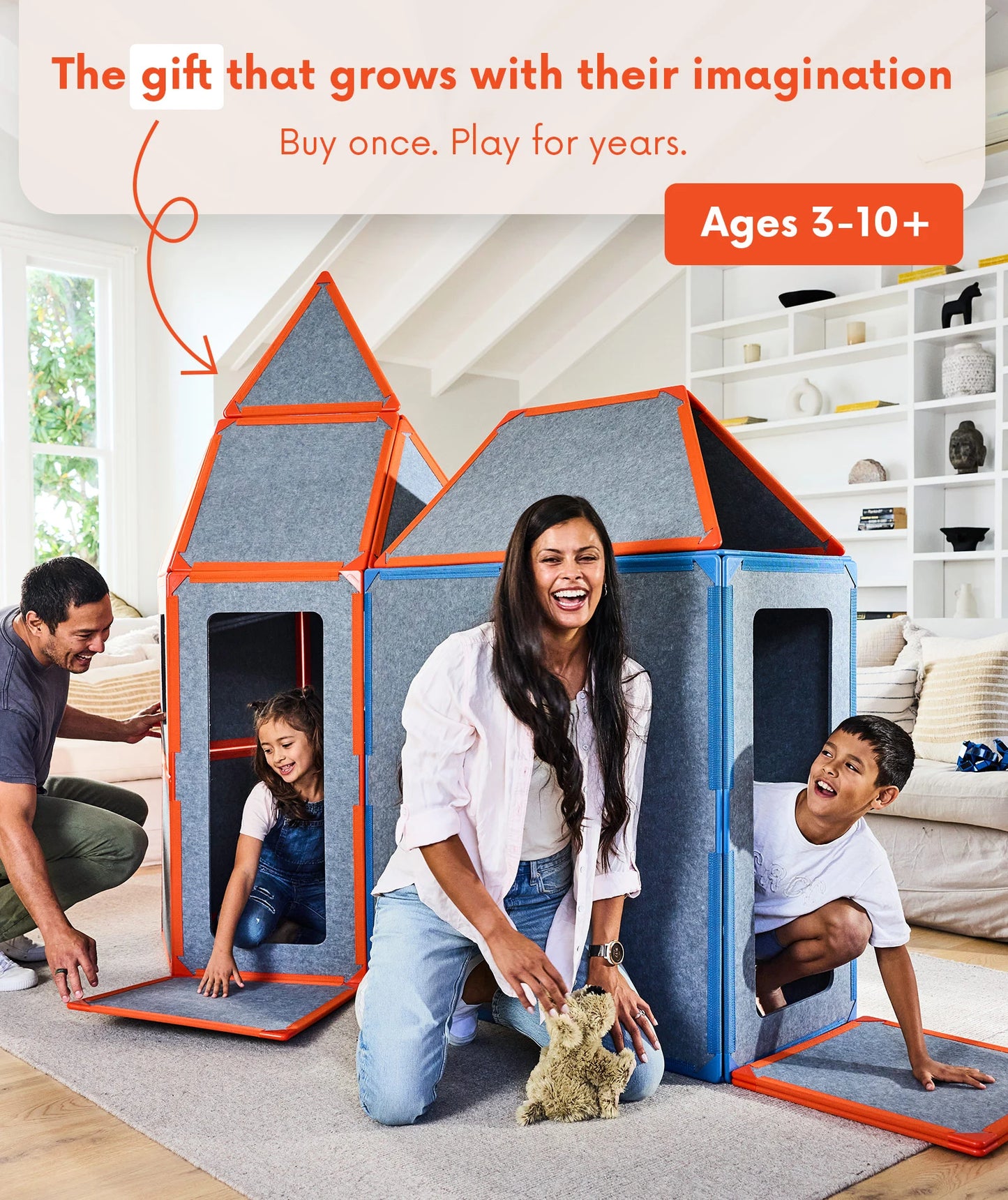 color:shared | The Big Set giant magnetic tiles — the gift that grows with kids ages 3-10+ for years of fort building